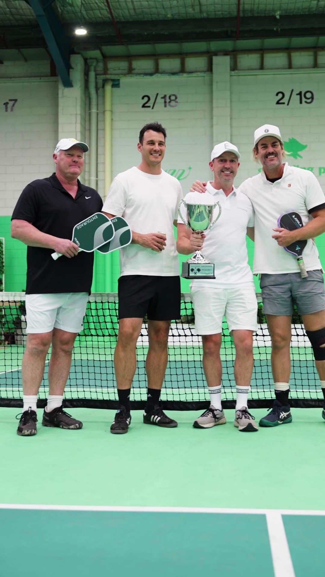 Instagram reel: The annual Entourage pickleball comp in support of The Mancave. Never disappoints